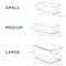 Sorbus Clear Plastic Fridge Organizer Bins, Versatile Kitchen, Cabinet, Food Pantry, Bathroom, Refrigerator Organization & Storage, Set of 10 Container Holders with Handles (4 Large 2 Medium 4 Small)